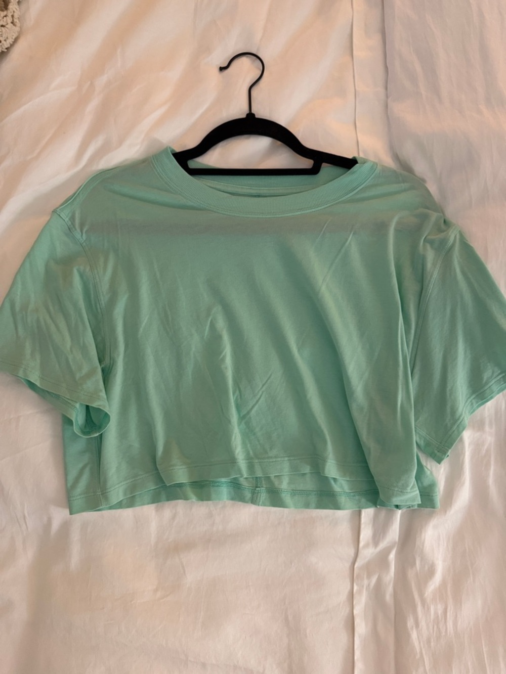 lululemon athletica Mint Cropped Short Sleeve Tee